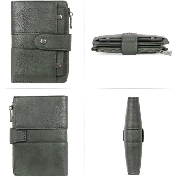 Small Wallet for Women Leather Bifold Multi Mini Card Holder Organizer - Picture 5 of 6